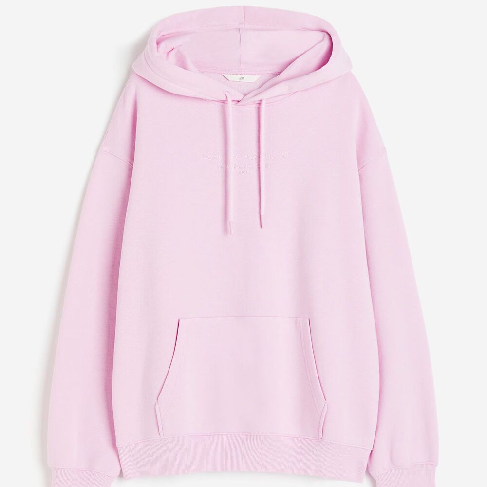 H&M Ville De Lumiere Montmartre Paris 1998 Pink Embroidered Hoodie Size M
